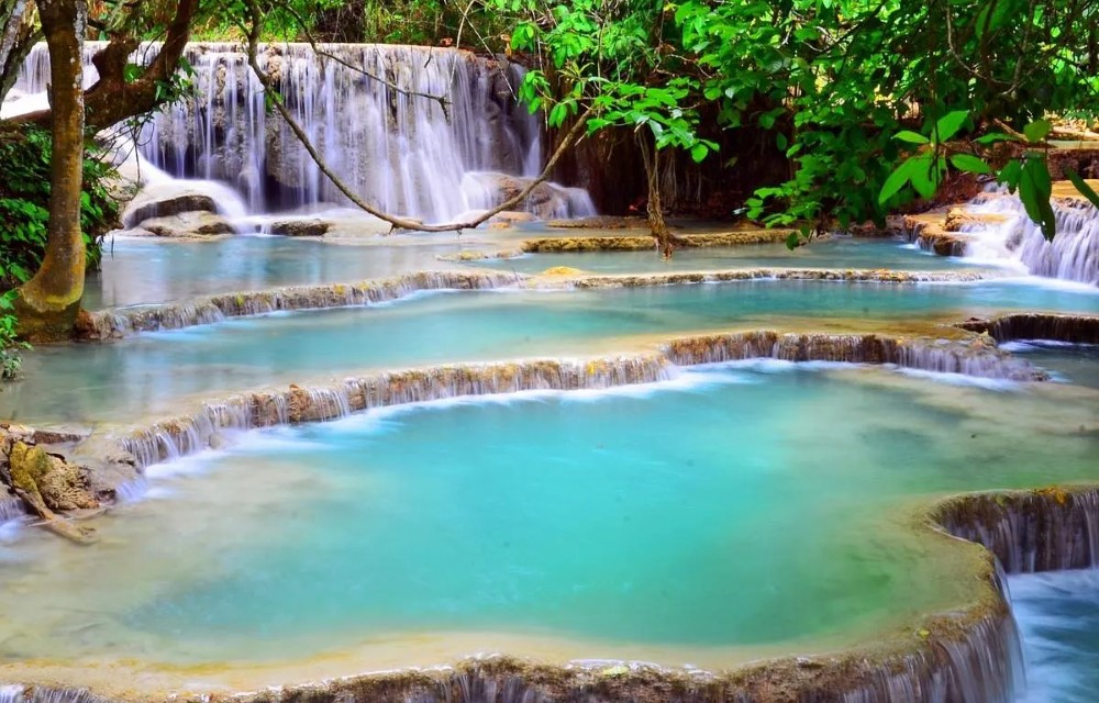 Kuang Si Waterfall Xieng Thong Village